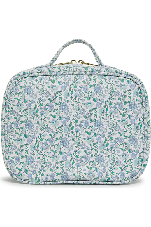 MARSEILLE Luxe Hanging Toiletry Case Marseille With Pink Pinstripe