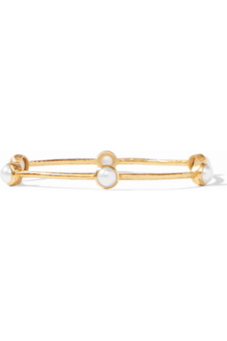 Milano Luxe Bangle-Pearl-M