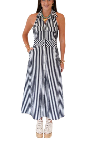 Ramey Dress, Navy Stripe