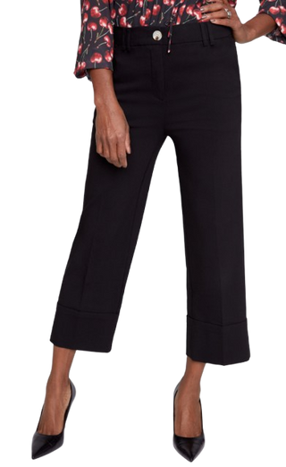 Cropped Straight Pant, Black