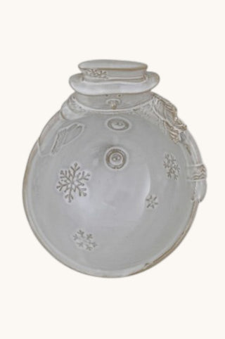 Snowman Stoneware Dish