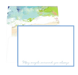 Angels Notecards, Blue