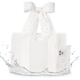 Ivory Pearl Bow Jelly Tote Bag