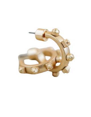 Metal Huggie - Matte Gold - Matte Gold
