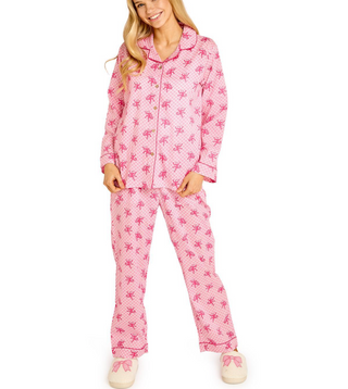 Monkey Print Pjs, Pink