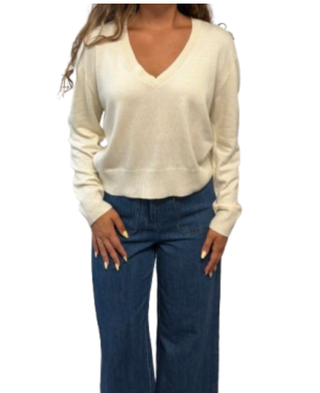 Boxy Deep V Sweater