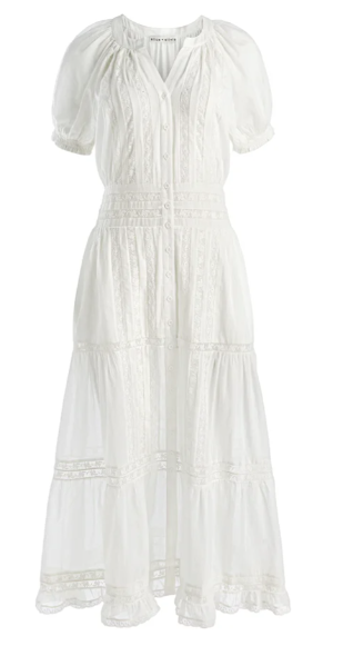 Kathryn Midi Shirt Dress, White