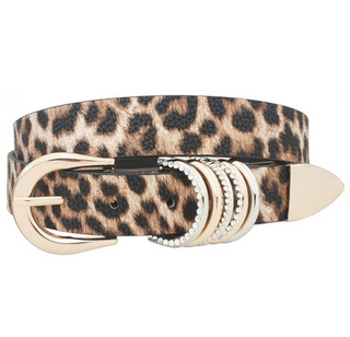 Double Stacked Belt, Leopard