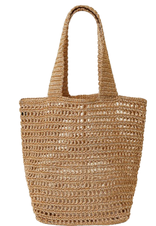 Jackie Crochet Tote, Rose Gold