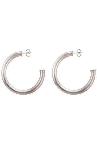 Arlene Hoops, Brushed Silver