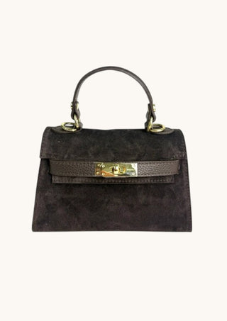 Micro Suede Bag, Chocolate