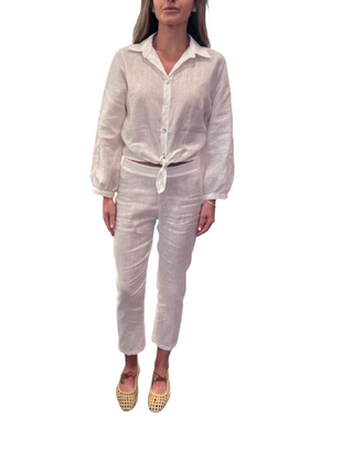 M20 Linen Pant, White