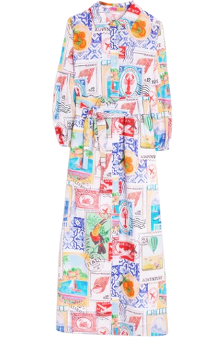 Stamp Print Shirtdress
