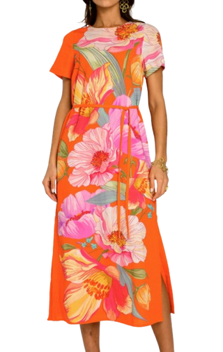 Tess Midi Dress, Sunset Blooms