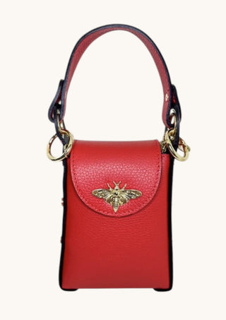 Bee Phone Crossbody, Red