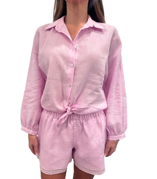 Padula Linen Shirt, Rosa