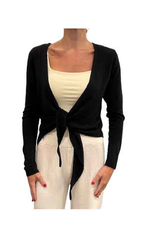 Italian Modal Tie Top, Black