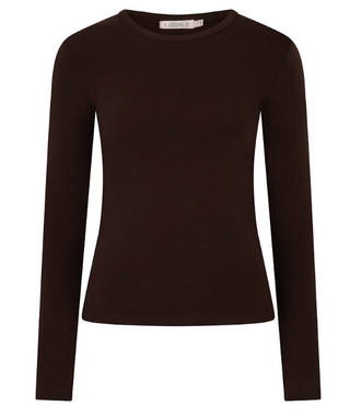 Basic Round Neck Tee, Brown