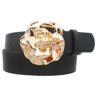 Bloom Buckle Belt, Black