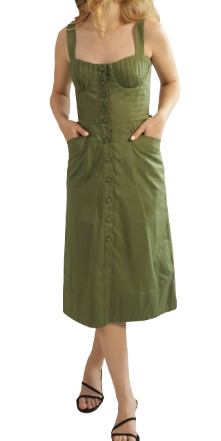 Clementine Dress, Olive
