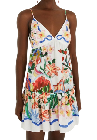 White Garden of Life Mini Dress