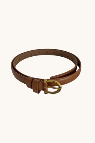 Retro Thin Belt, Camel