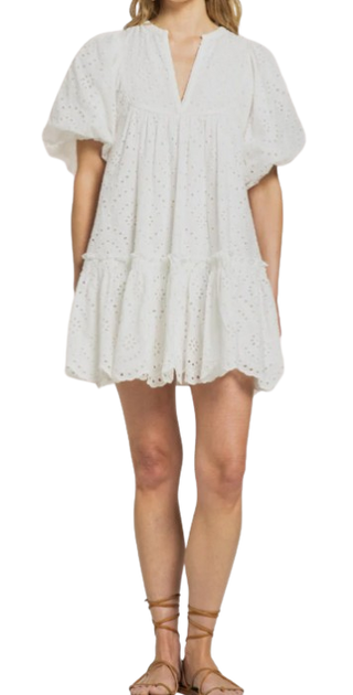 Cruz Mini Dress, White