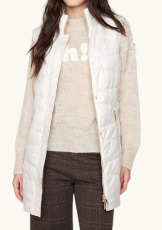 Quilted Puff Vest, Oyster