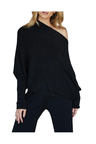 Asymmetrical Sweater, Black