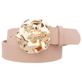 Bloom Buckle Belt, Blush