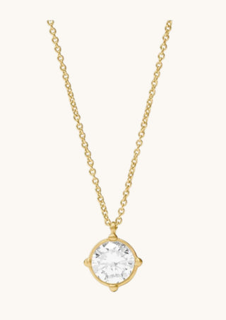Honeybee Solitaire Necklace, CZ