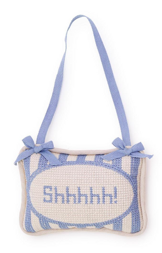 Blue Shhhh Door Pillow