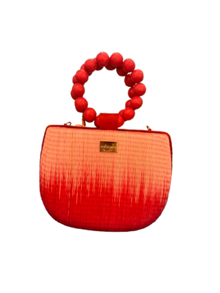 Red Bead Handle Bag