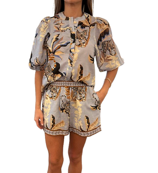 Bali Balloon Shirt, Blue