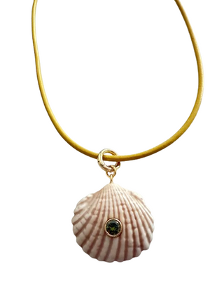 Beach Combing Necklace - Yellow / Coconut