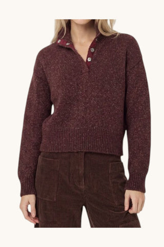 Boxy Snap Front Henley