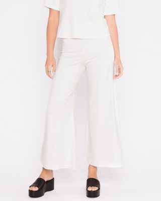 Ponte Wide Leg Crop, Black
