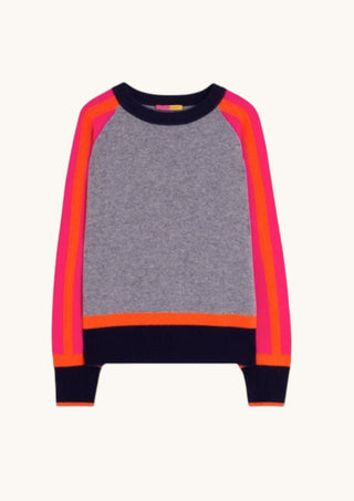 Grey Colorblock Sweater