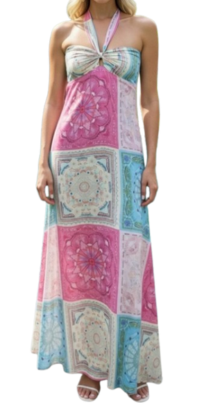 Byron Bay Dress, Pink Multi