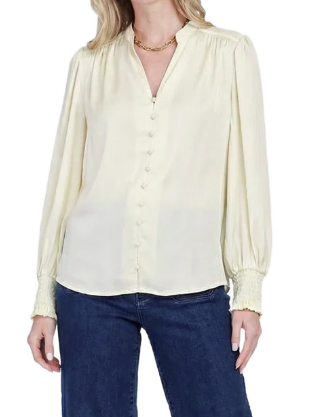 Off White Front Split Top