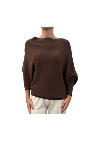 Asymmetrical Sweater, Chocolate