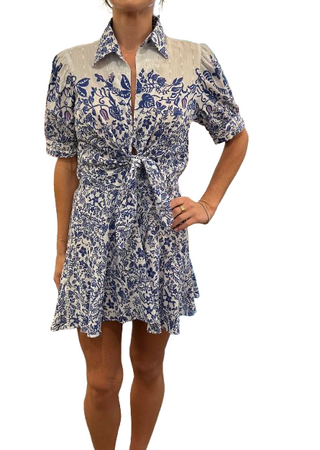 Iris Mini Dress, Blue Tiare