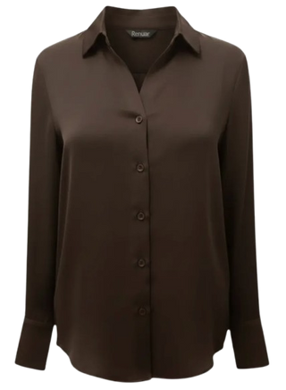 Collared Blouse, Chocolate