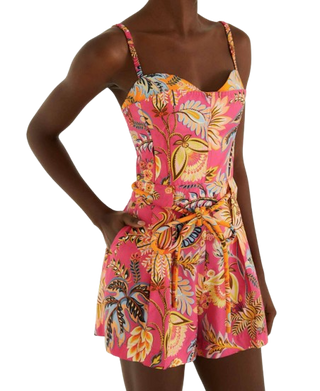 Ligia Floral Pink Mini Jumpsuit