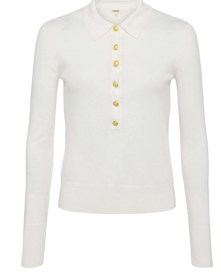 Sterling Collared Sweater, White
