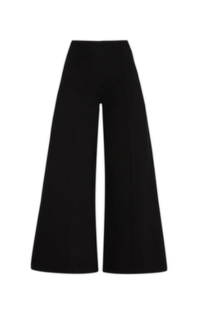 Ponte Wide Leg Crop, Black