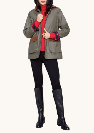 Waxed Windproof Jacket, Khaki