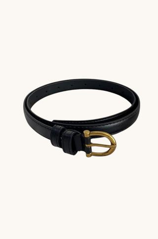 Retro Thin Belt, Black