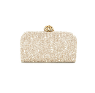 Sparkle Lace Evening Bag, Champagne