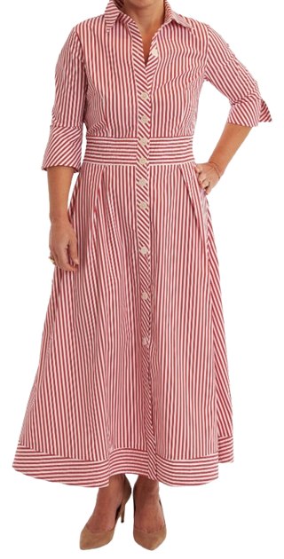 Monaco Dress - Mulberry Stripe